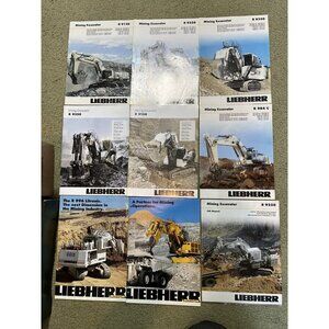 9 Liebherr Mining Sales Brochure Lot  All Excavator Lot Germany 9350, 9150, 9250